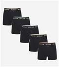 NICCE - Mens 5 Pack Boxers Foxell | Black - S Regular